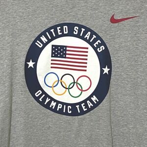 Nike Dri-Fit United States Olympic Team T-Shirt L Gray Patriotic Sports USA